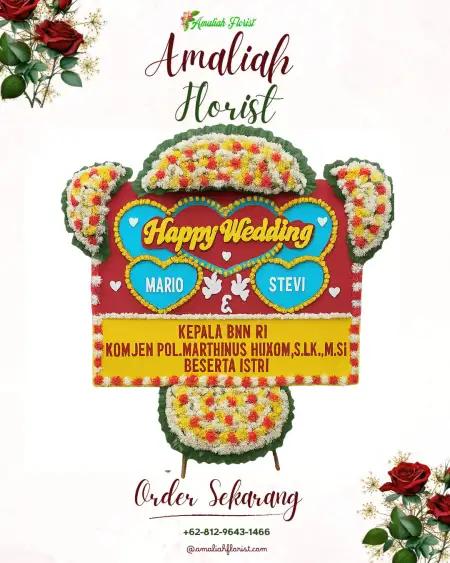 Papan Bunga Pernikahan Wanamekar